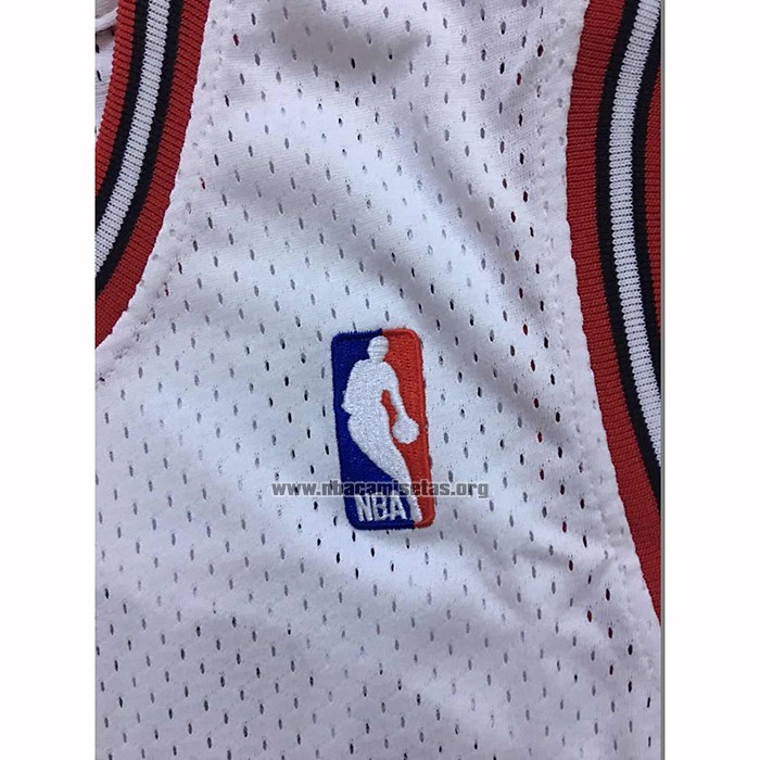 Camiseta Chicago Bulls Michael Jordan NO 23 Hardwood Classics Throwback 1997-98 Blanco